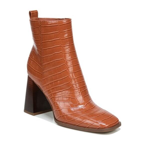 Circus by Sam Edelman Women's Pascha Croco Bootie Brown-Size 7 - Picture 1 of 6